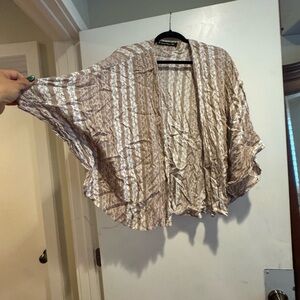 Manaola Beige and White Striped Blouse